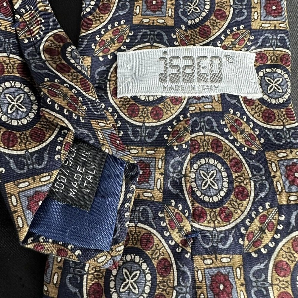 Vintage JSACO 100% Silk Tie Multicolored Patterned Statement Piece - Picture 16 of 16